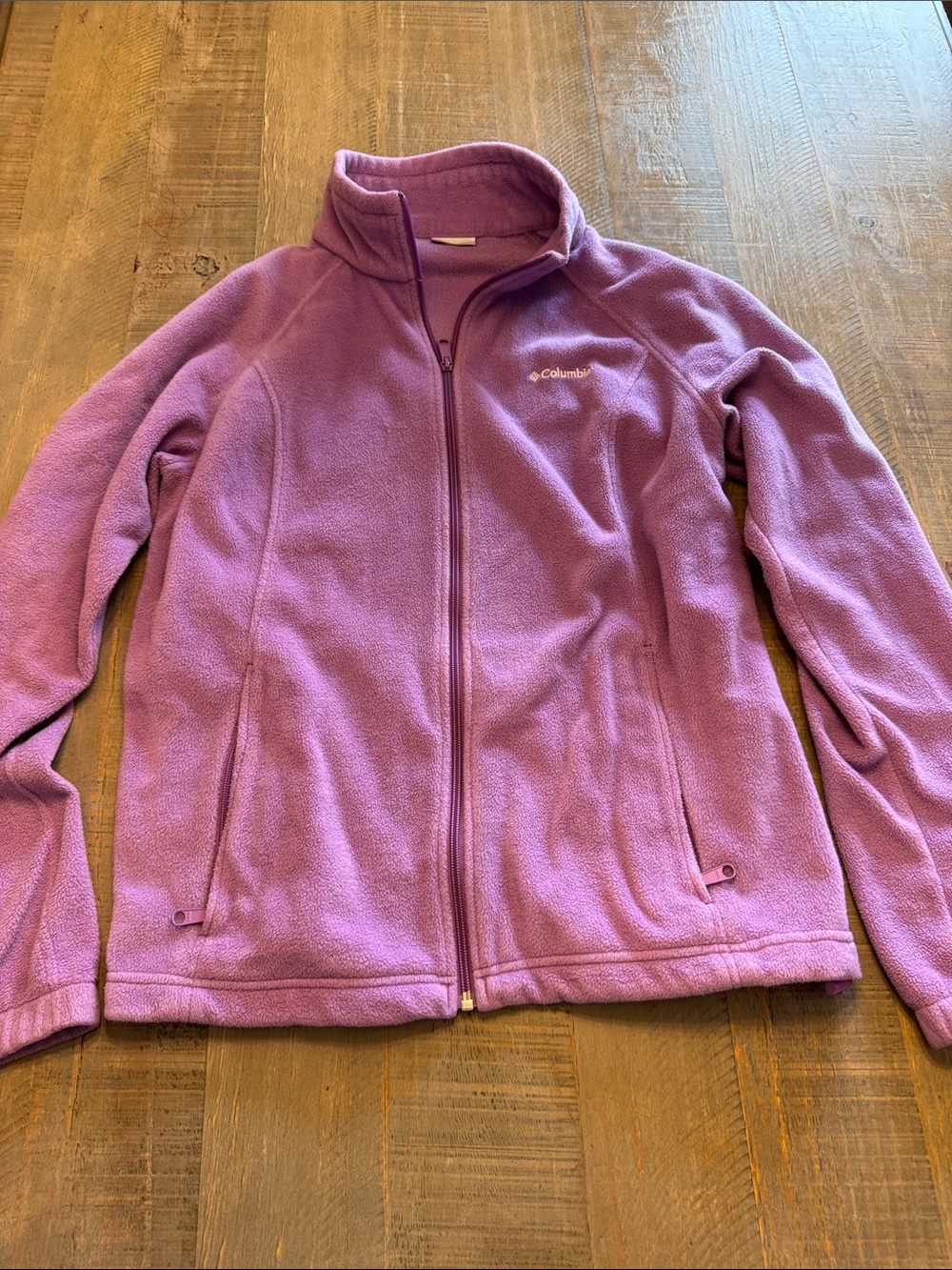 Columbia Women's Lavender Full-Zip Teddy Fleece Jacket